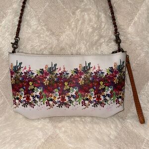 Elliott Lucca DEMI Convertible 3 in 1 White Pink Faux Leather Crossbody Bag